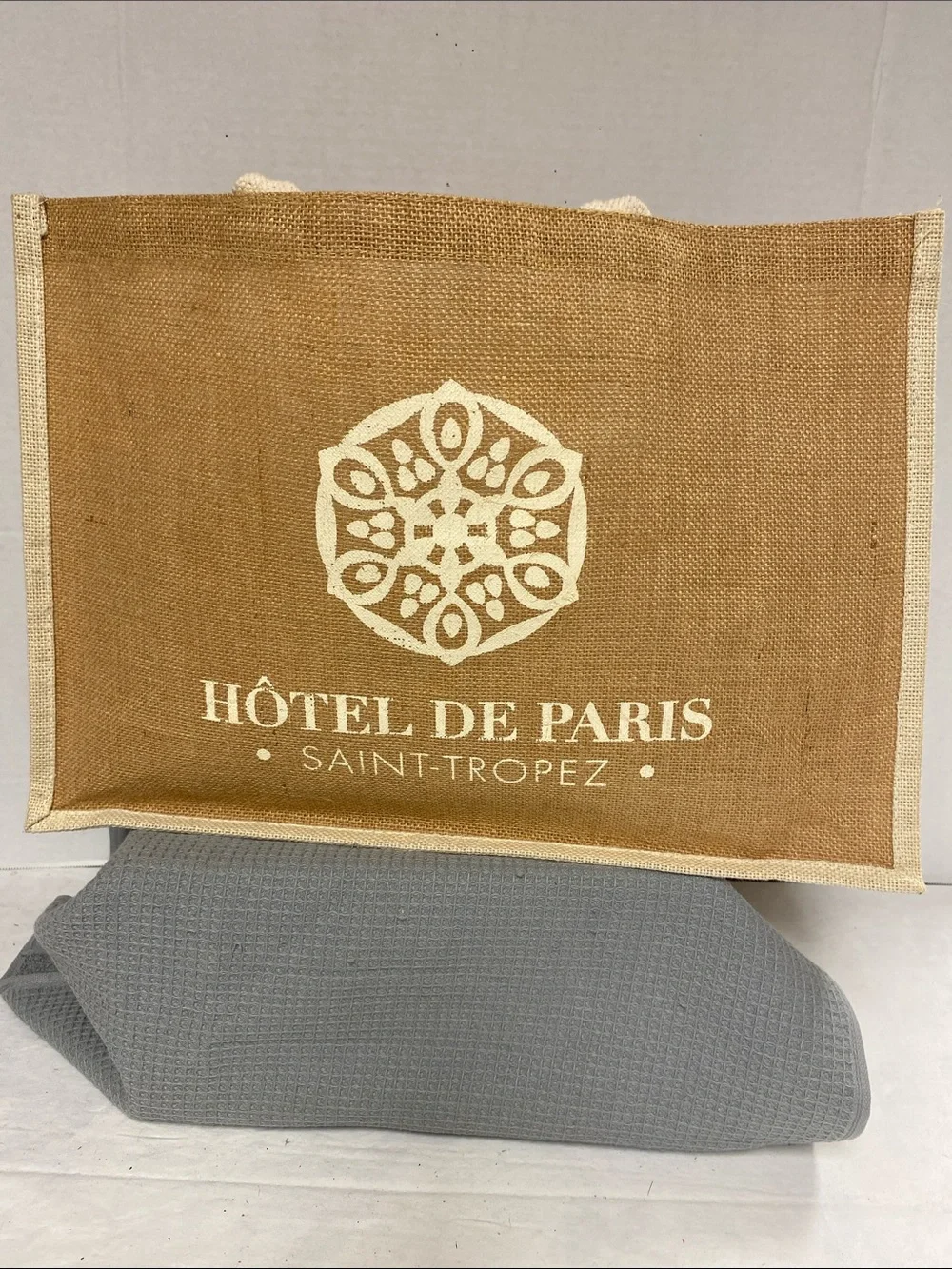 Hôtel de Paris Saint-Tropez Natural Jute Tote Bag
